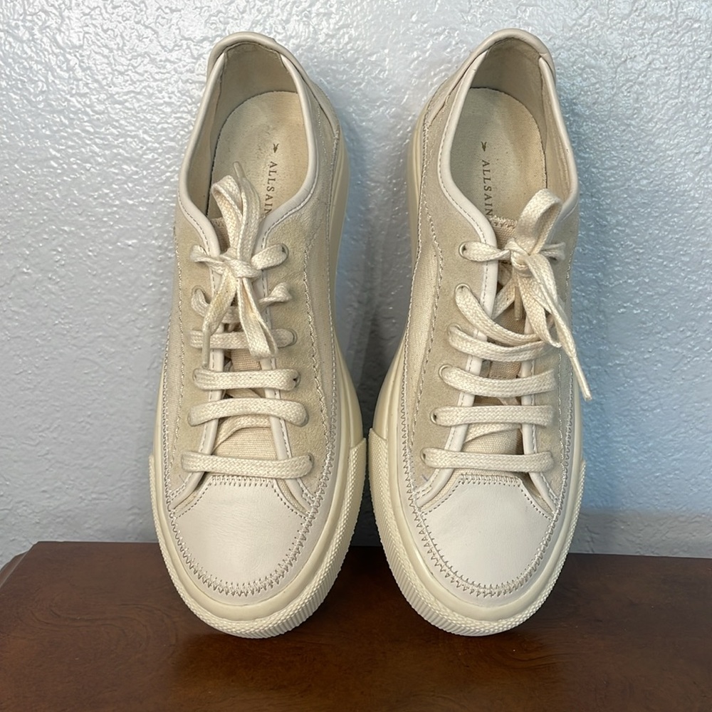 ALL SAINTS  Milla off-white sneakers size 39/ US 9